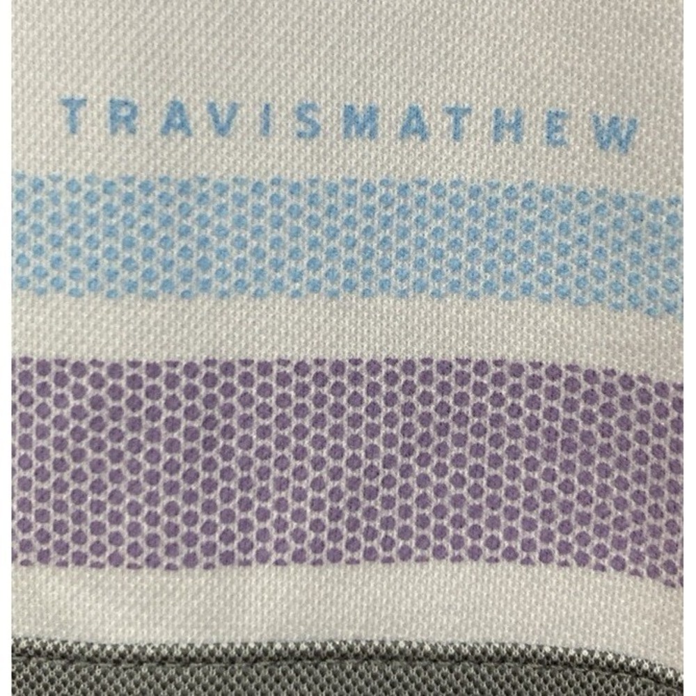 Men's Travis Mathew First Timer Golf Polo Shirt 1MAA397 2XL White Gray NEW - Picture 5 of 9